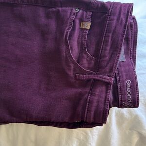 Burgundy jeans